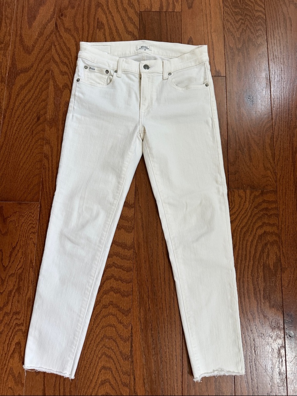 Polo by Ralph Lauren Women's White Tompkins Skinny Crop Jeans